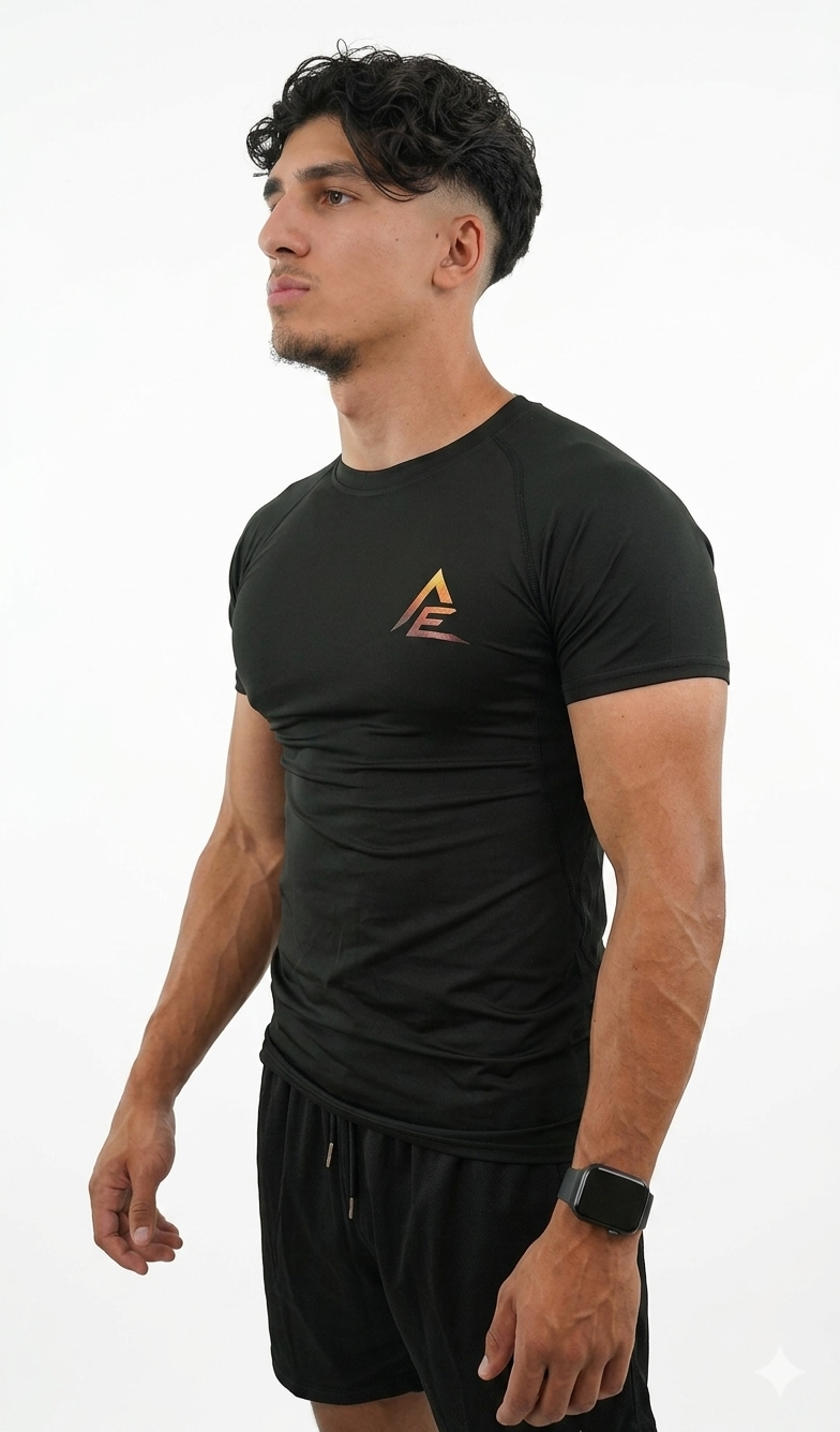 FORGED Compression Tee - Black / Gold