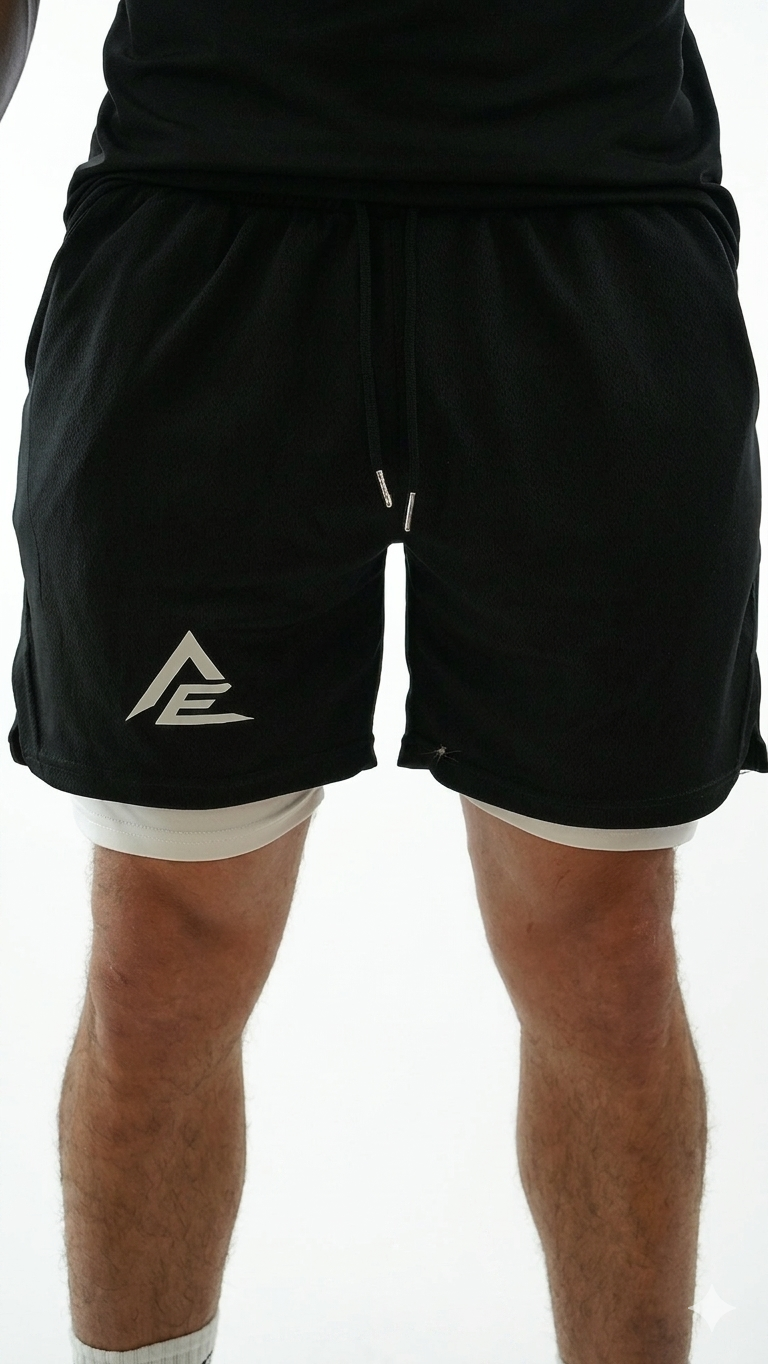 FORGED Hybrid Shorts - Black / White