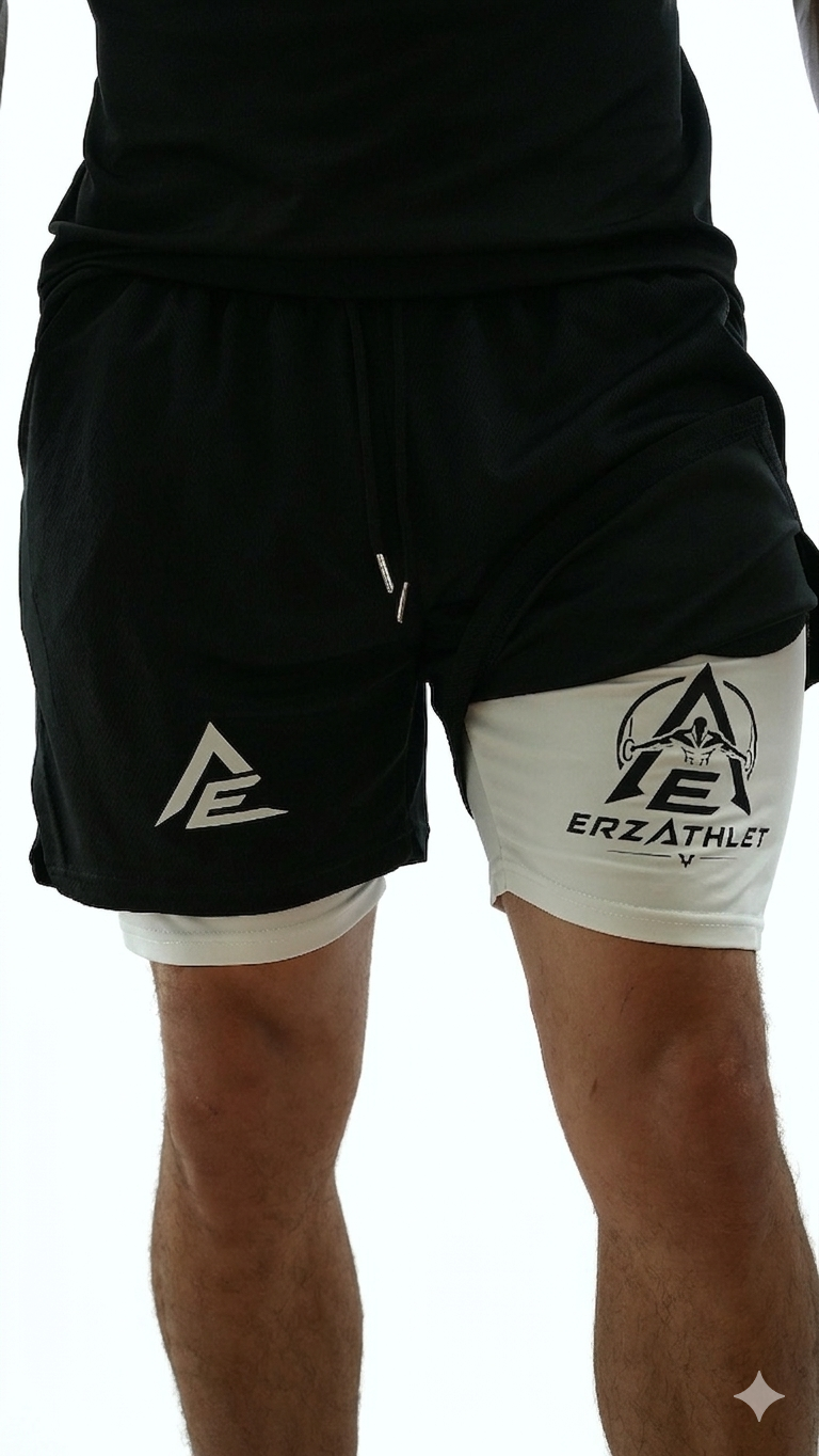 FORGED Hybrid Shorts - Black / White