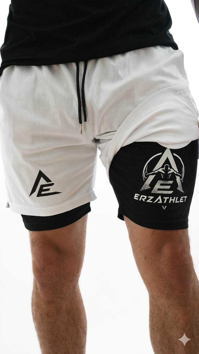 FORGED Hybrid Shorts - White / Black